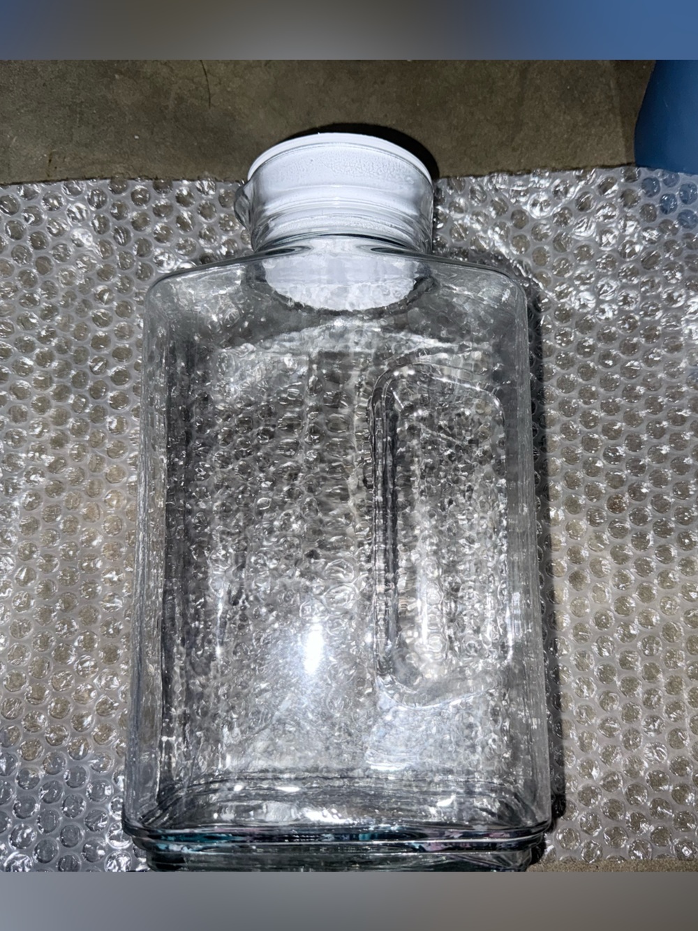 Clear Glass rectangle Jar with Lid